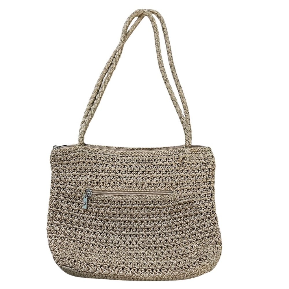 The Sak Beige Crochet Shoulder Bag